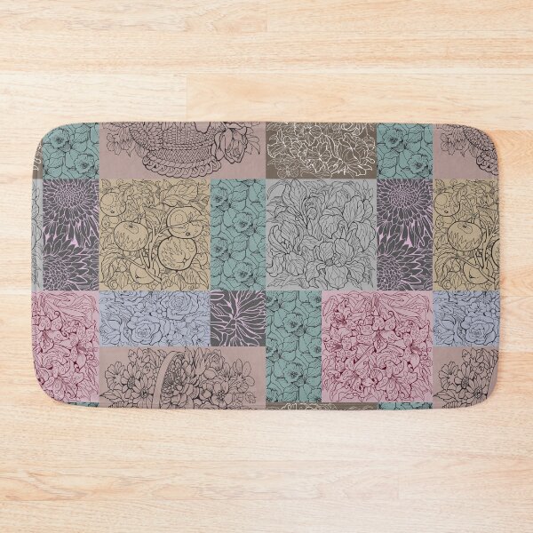 Item preview, Line art flower patchwork  designed and sold by fairytaleprints.