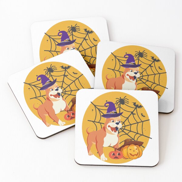 Item preview, Halloween Bulldog and pumpkins designed and sold by ajtechdesigns.
