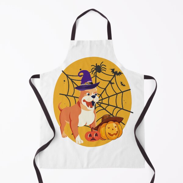 Item preview, Halloween Bulldog and pumpkins designed and sold by ajtechdesigns.