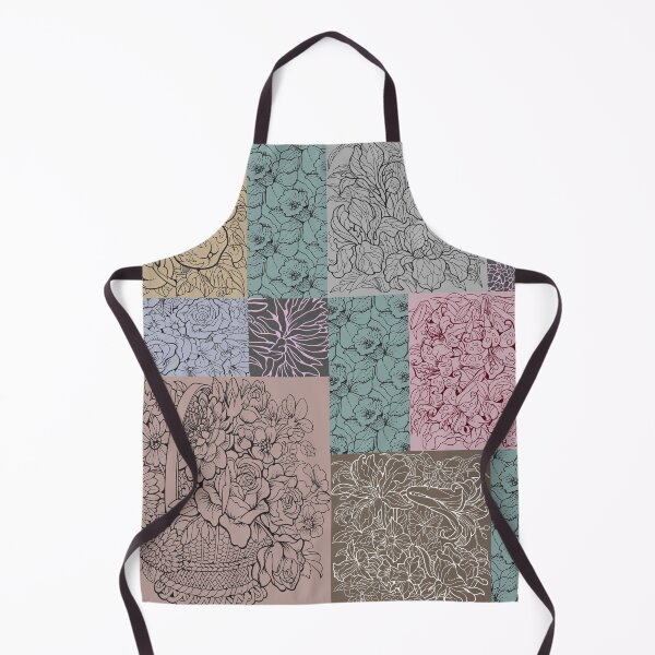 Item preview, Line art flower patchwork  designed and sold by fairytaleprints.