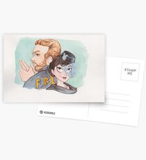 Andy & April from Parks and Recreation as Burt Macklin & Janet Snakehole Postcards