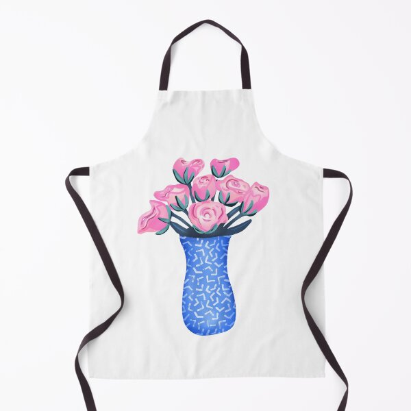 Item preview, Pink rose bouquet in a blue vase designed and sold by Zendays.