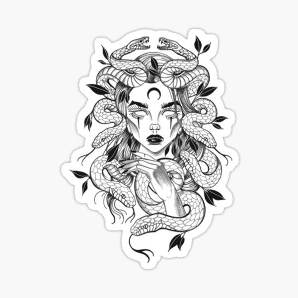  Vinyl Sticker Greek Mythology Woman Medusa Gorgon Mural Decal  Wall Art Decor EH1593 : Handmade Products