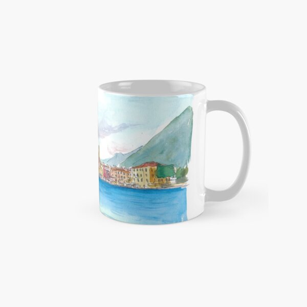 Item preview, Boat View Of Malcesine Italy with Lake Garda and Riva designed and sold by artshop77.