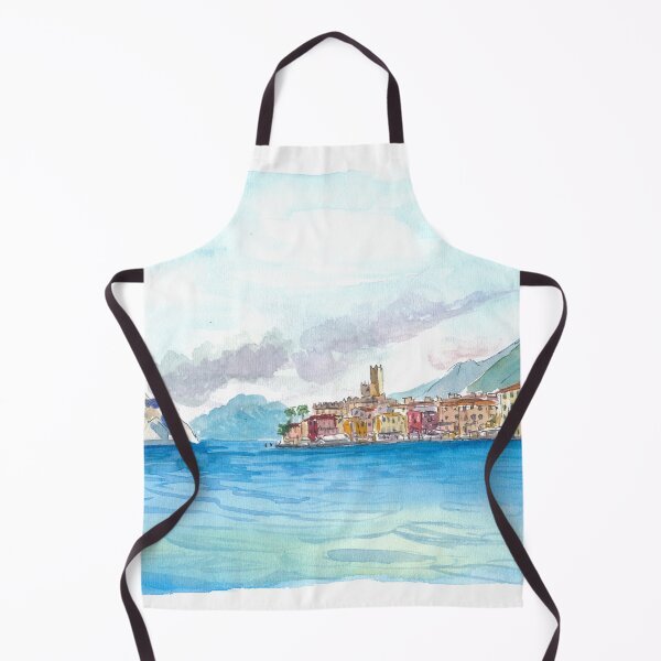 Item preview, Boat View Of Malcesine Italy with Lake Garda and Riva designed and sold by artshop77.