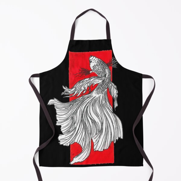 Aperçu de l'œuvre Poisson avec fond rouge créée et vendue par BArtBilbao.