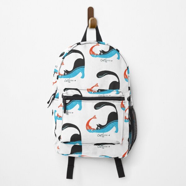 Item preview, Cat and fish illustration designed and sold by Alexandra Kueny.