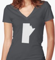 Manitoba Women's Fitted V-Neck T-Shirt
