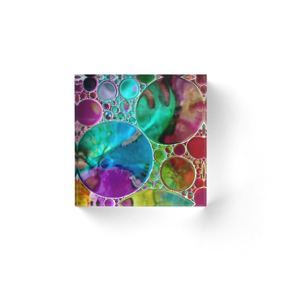 "Liquid Stained Glass" Acrylic Blocks by Colette Larson Redbubble