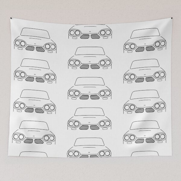 Item preview, Bond Equipe GT4S 1960s British classic car black outline graphic designed and sold by soitwouldseem.