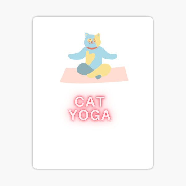 Cat Yoga, Cute Cat on Yoga Mat, Fun Cat in Yoga Position. Poster for Sale  by ziggistar