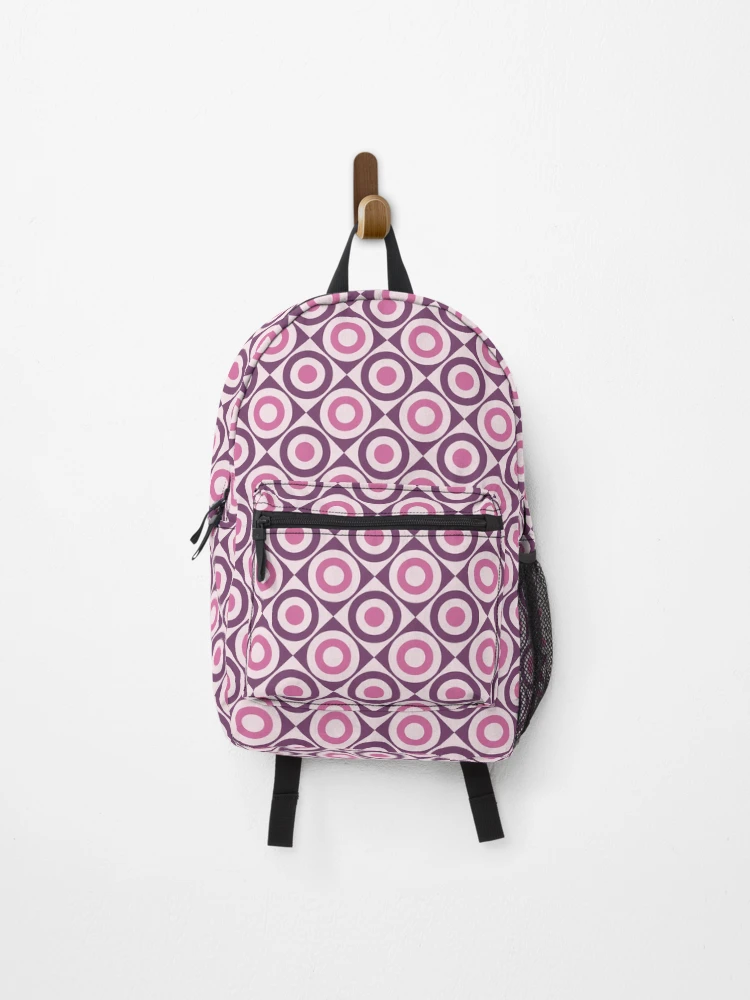 Thumbnail 1 of 3, Backpack, Geometric Pattern: Rondel Diamond: Violet designed and sold by Red Wolf.
