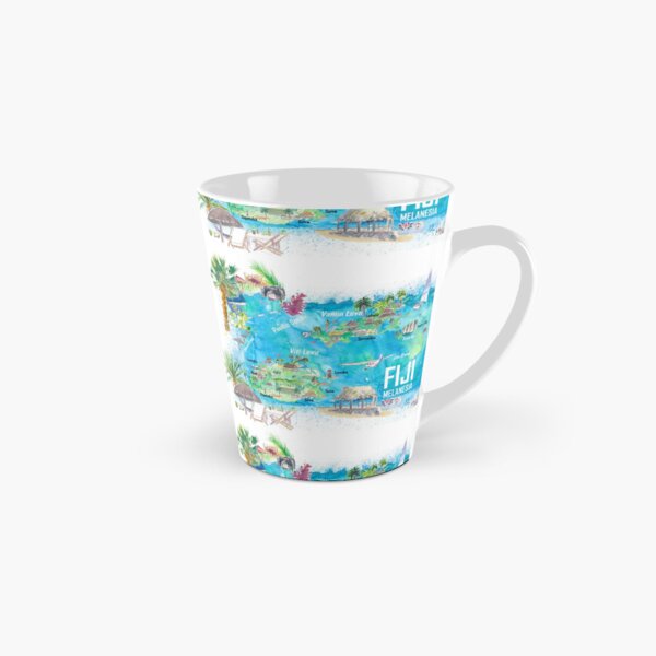 Item preview, Fiji Illustrated Polynesia Island Travel Map with Roads and Highlights designed and sold by artshop77.