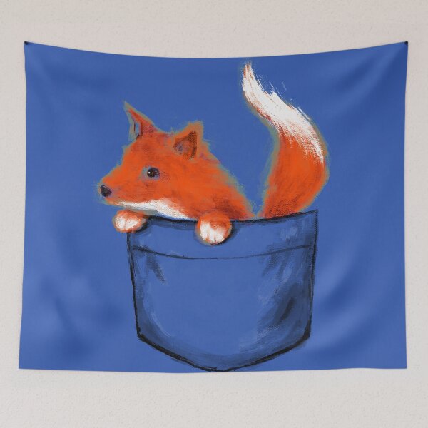 Item preview, Little Fox in a Pocket designed and sold by CrumblinCookie.