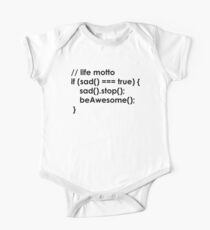 beAwesome Code Black One Piece - Short Sleeve