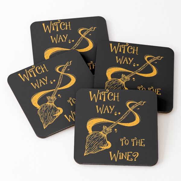 Item preview, Witch Way To The Wine. Funny Wine Lovers Halloween designed and sold by Rebel-Design.