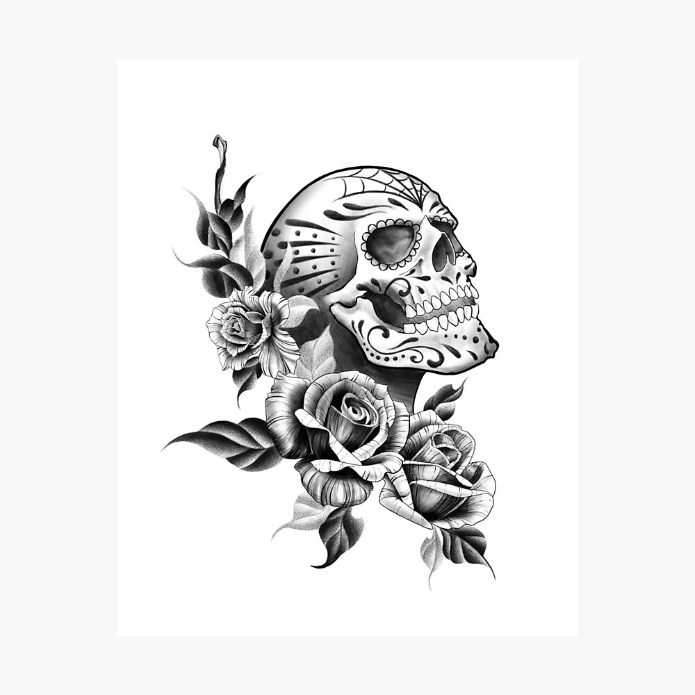 Day Of The Dead Skull Calavera Flower Floral Design Drawing Rose  Tattoo Wreath Calavera Flower Floral Design png  PNGWing