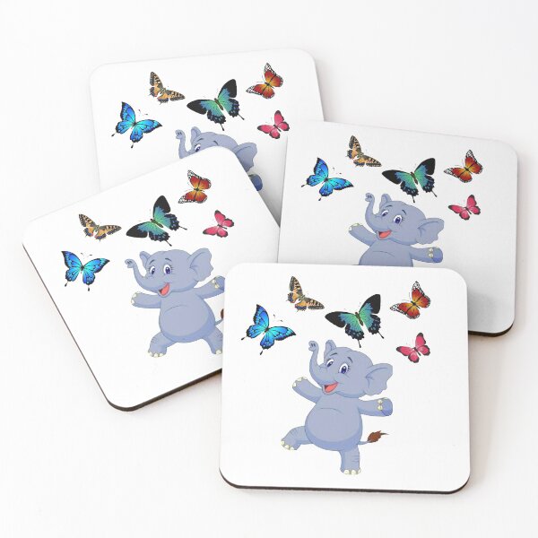 Item preview, Ella The Cute Elephant With ButterfliesThe Cute Elephant With Butterflies designed and sold by Future Proofing.