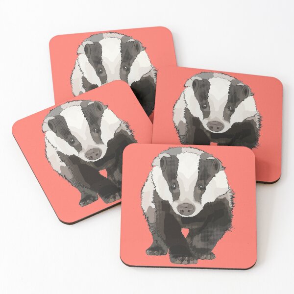 Item preview, Coral Badger by www.BeeFoxTree.com designed and sold by BeeFoxTree.