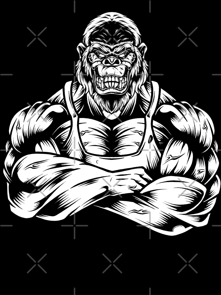 Strong ape gorilla gym concept  Kids T-Shirt for Sale by