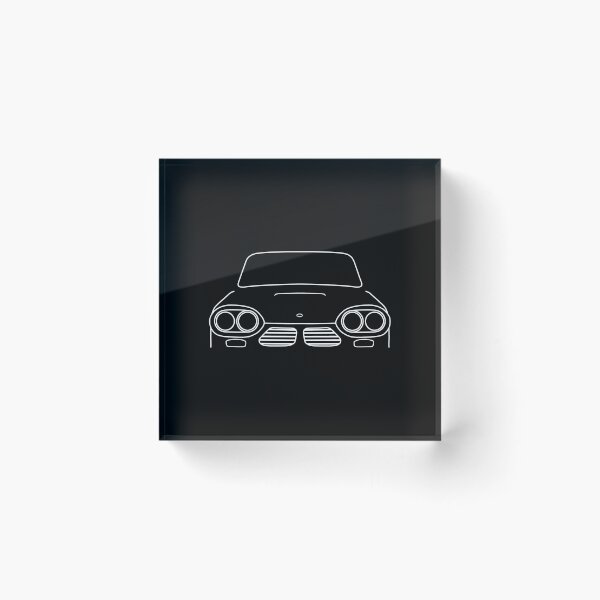 Item preview, Bond Equipe GT4S 1960s British classic car white outline graphic designed and sold by soitwouldseem.