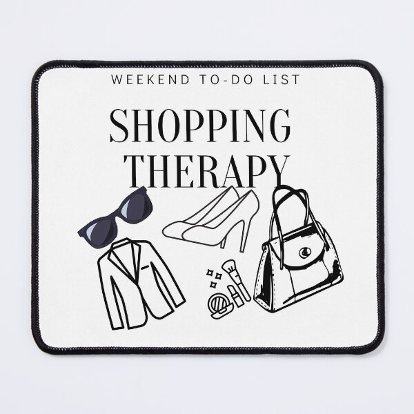 Item preview, Weekend To-Do List Shopping Therapy Sunglasses shades Shoes high heels make-up kit Coat Handbag Purse  designed and sold by AccessMyself.