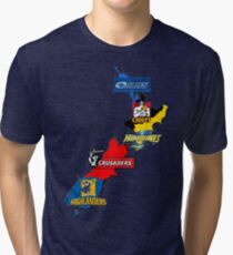 Super Rugby regions New Zealand Tri-blend T-Shirt