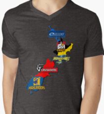Super Rugby regions New Zealand Men's V-Neck T-Shirt