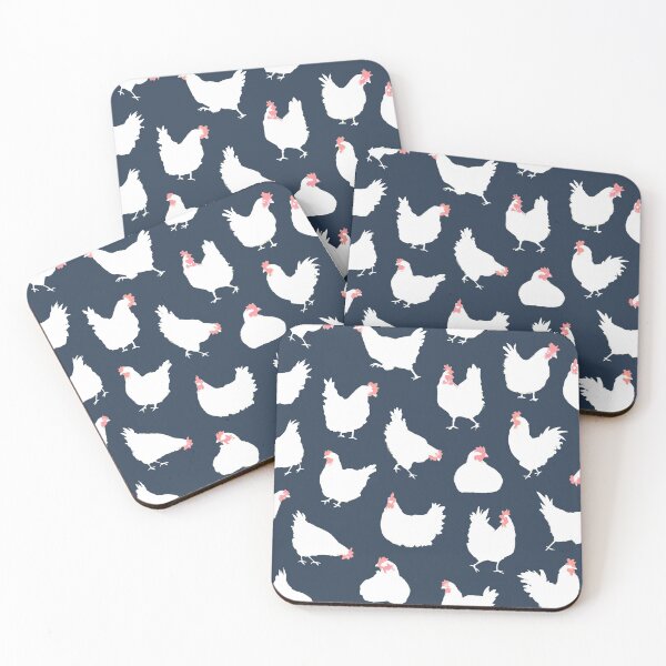 Item preview, Not Your Grandma's Kitchen Chickens - Navy designed and sold by SamNagelArt.