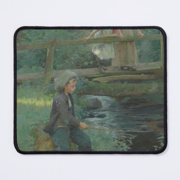 Item preview,  fishing by a woodland stream - Harold c Harvey designed and sold by Vintage Designs +.