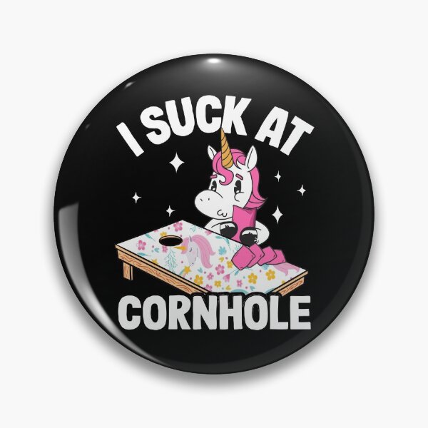 Item preview, I Suck At Cornhole Loser Funny Sarcastic Joke Pink Unicorn designed and sold by Stronzi.