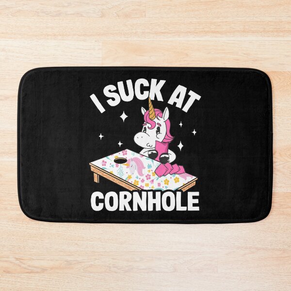 Item preview, I Suck At Cornhole Loser Funny Sarcastic Joke Pink Unicorn designed and sold by Stronzi.