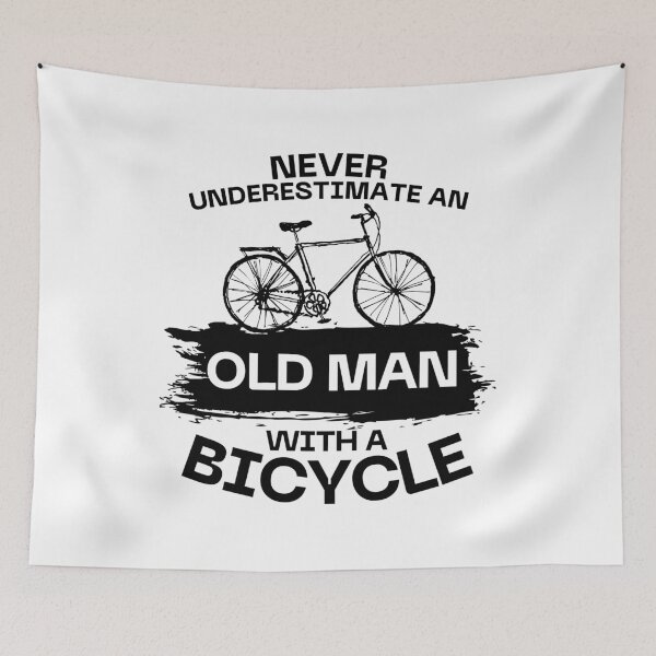 Item preview, Never Underestimate An Old Man with a bicycle designed and sold by ArTips.