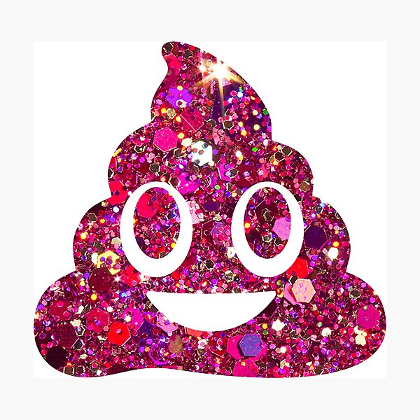 "Glitter Poop Emoji" Photographic Print for Sale by Ladiii Redbubble