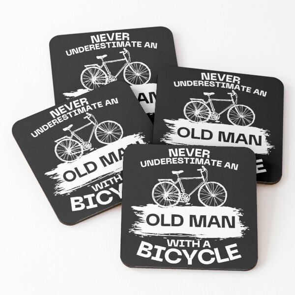 Item preview, Never Underestimate An Old Man with a bicycle designed and sold by ArTips.