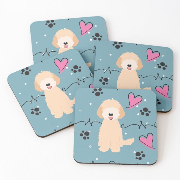 Item preview, LOVE Cream Gold Apricot Labradoodle designed and sold by Lulupainting.