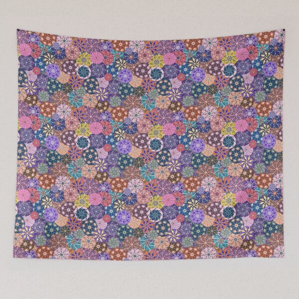 Item preview, Sea-Urchins and Anemones in deep blue and pink designed and sold by BinkyMcKee.
