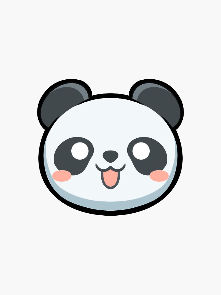 Kawaii Panda Head Sticker