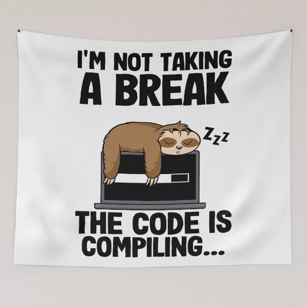 Item preview, The Code Is Compiling Funny Sloth Programming Nerd designed and sold by Stronzi.