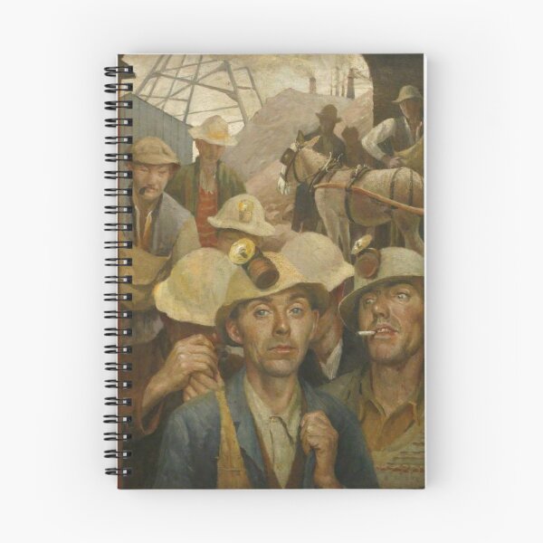 Item preview, Vintage painting of a group of English Miners - Harold Harvey designed and sold by Vintage Designs +.