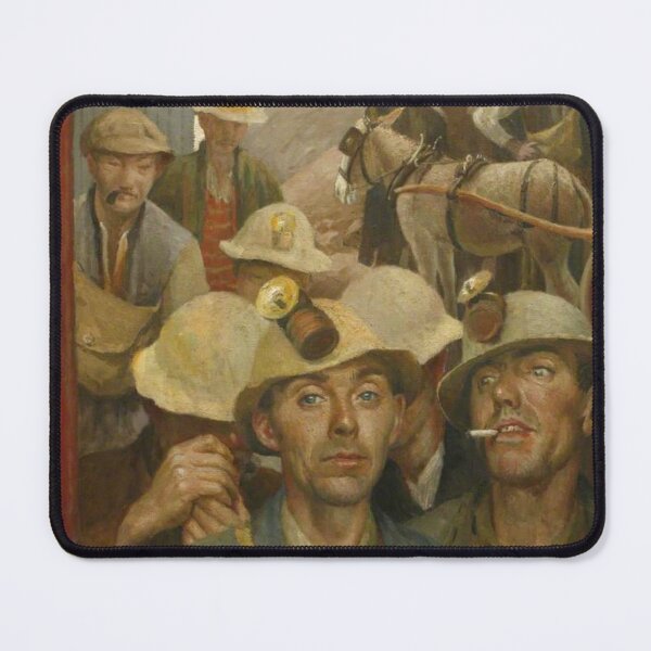Item preview, Vintage painting of a group of English Miners - Harold Harvey designed and sold by Vintage Designs +.