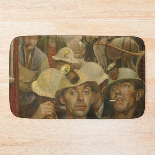 Item preview, Vintage painting of a group of English Miners - Harold Harvey designed and sold by Vintage Designs +.
