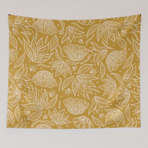 Item preview, Florales Boho - Dorado designed and sold by latheandquill.