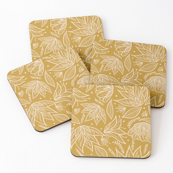 Item preview, Boho Florals - Gold designed and sold by latheandquill.