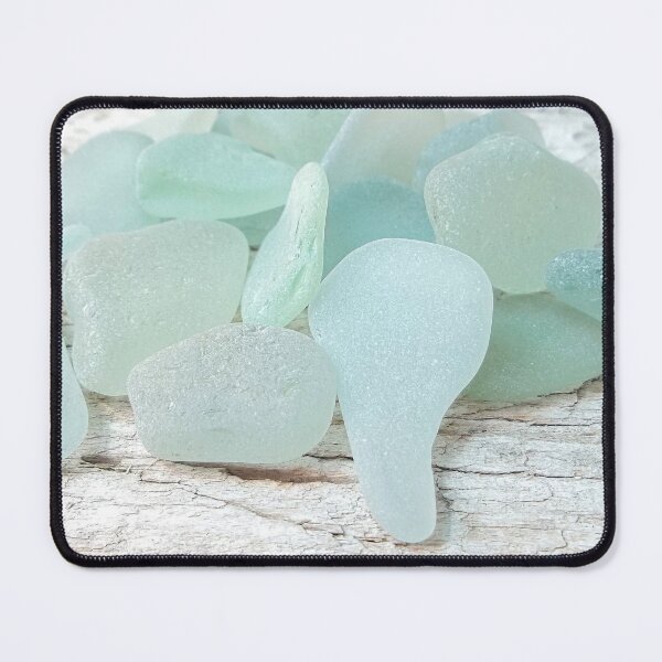 Item preview, Sea Foam Sea Glass Pale and Bright Light Grey Wood and Turquoise designed and sold by Beachy.