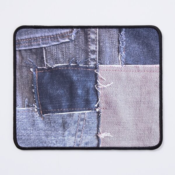 Item preview, denim patchwork designed and sold by redstitchlab.