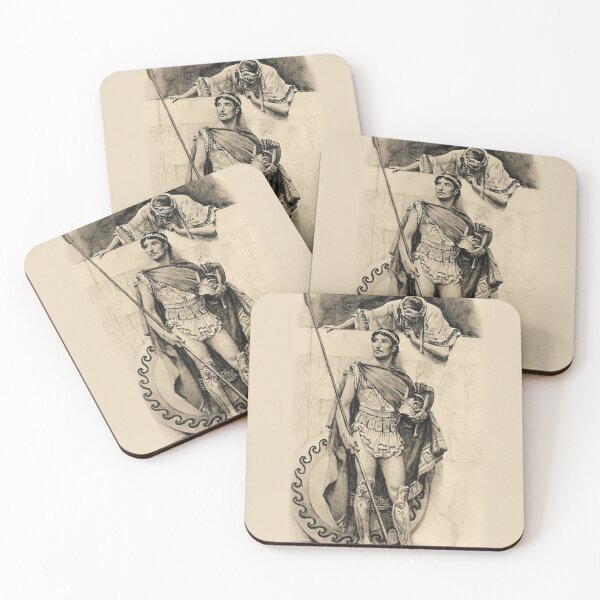 Item preview, Greek warrior vintage illustration designed and sold by Vintage Designs +.
