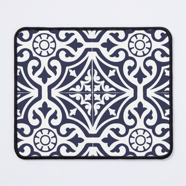 Item preview, Hamptons Blue and White Moroccan Talavera Tile designed and sold by HotHibiscus.