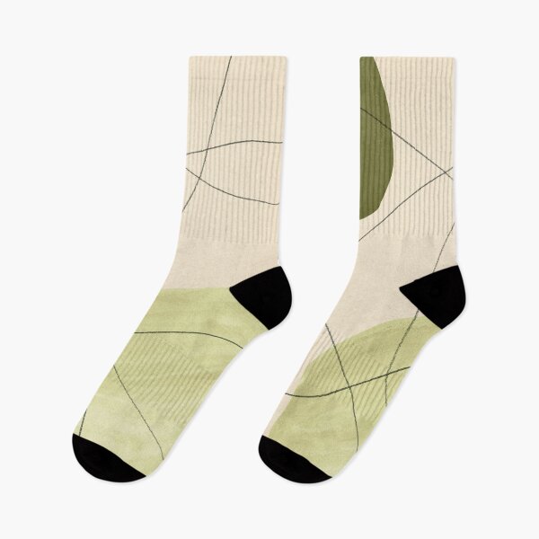 Item preview, Abstract green and beige shapes designed and sold by WhalesWay.