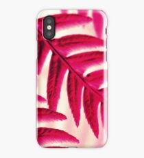 Nature Pattern # 1 - Fern (Red Pink) iPhone Case/Skin
